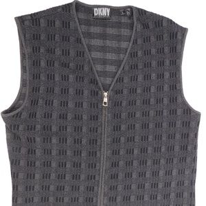 DKNY Sweater Full Zip Sweater Vest